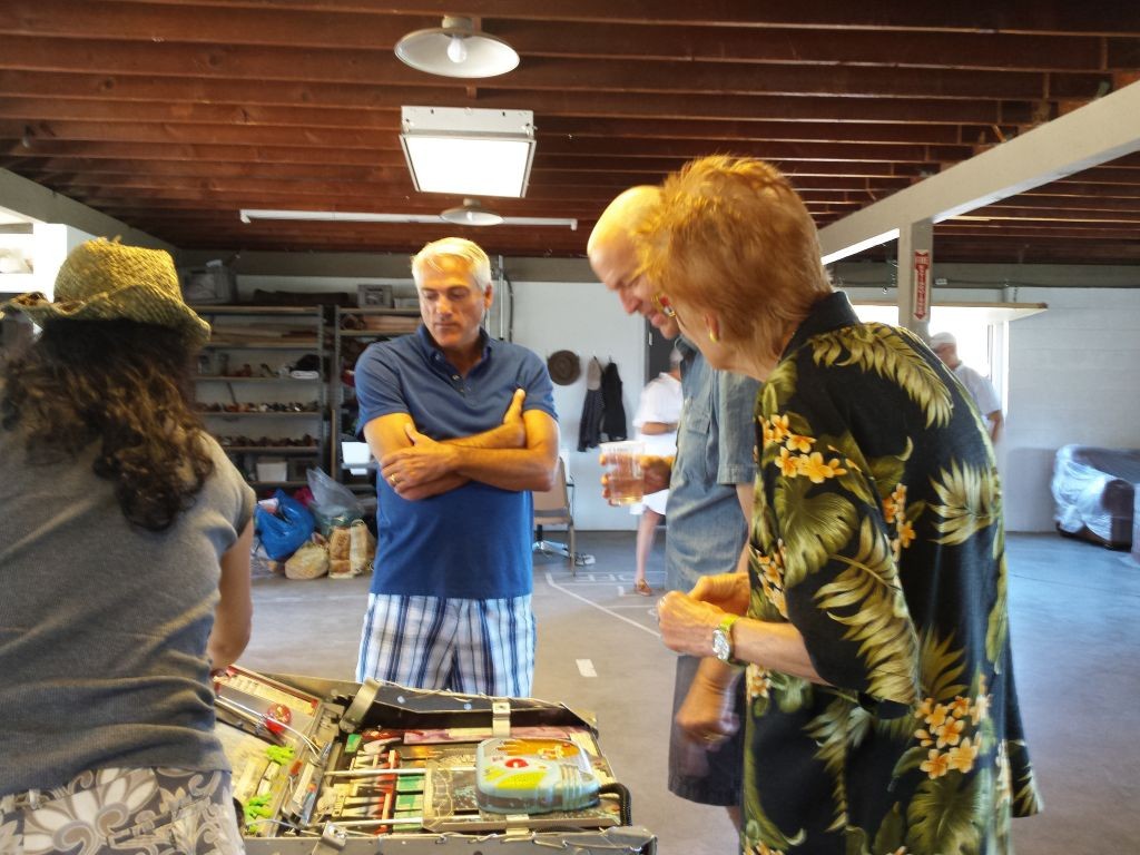 Bob Bogard and Nancy Worthington with "The Visitors"